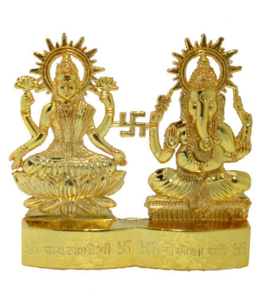     			Laxmi Ganesh Brass Idol