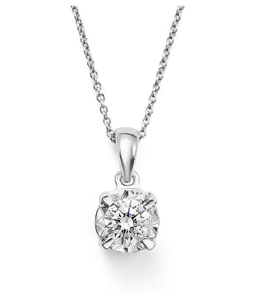 American Diamond silver Pendant for unisex by KUNDLI GEMS\n: Buy American Diamond silver Pendant 
