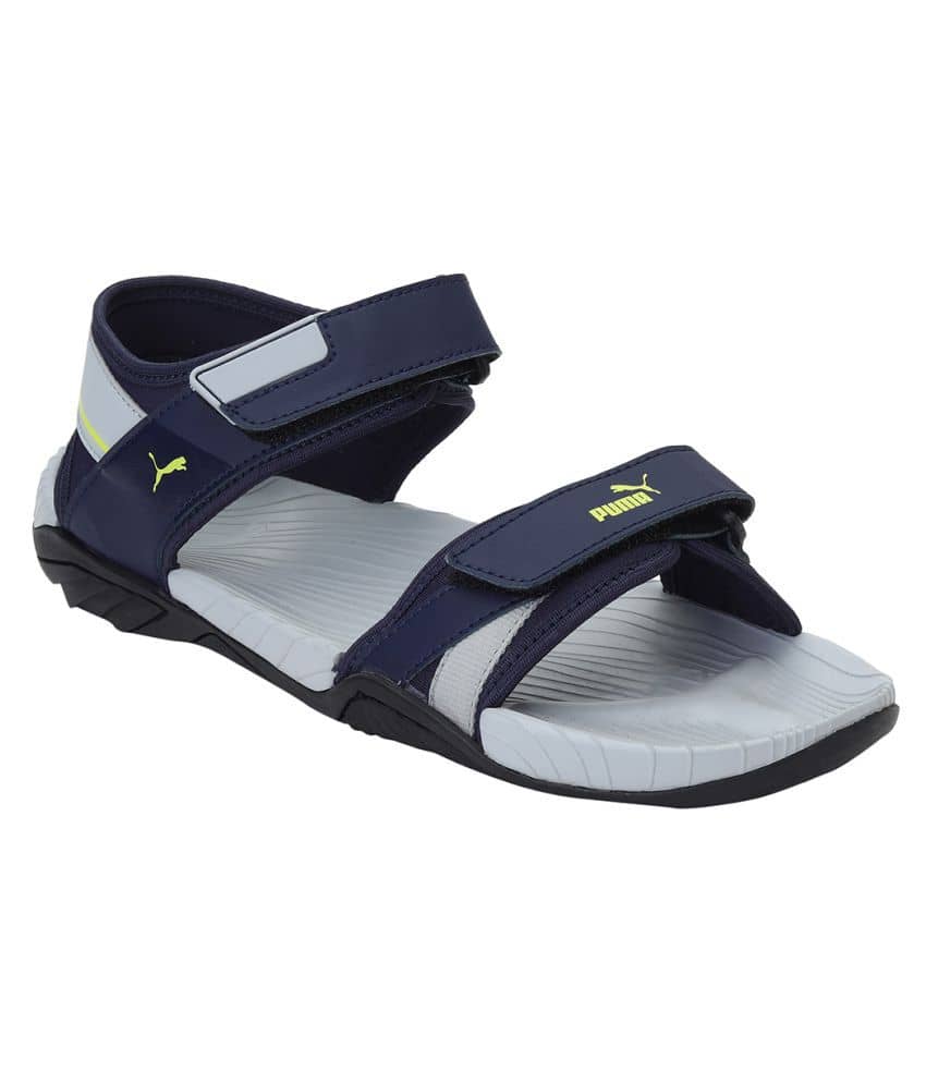 puma blue sandals