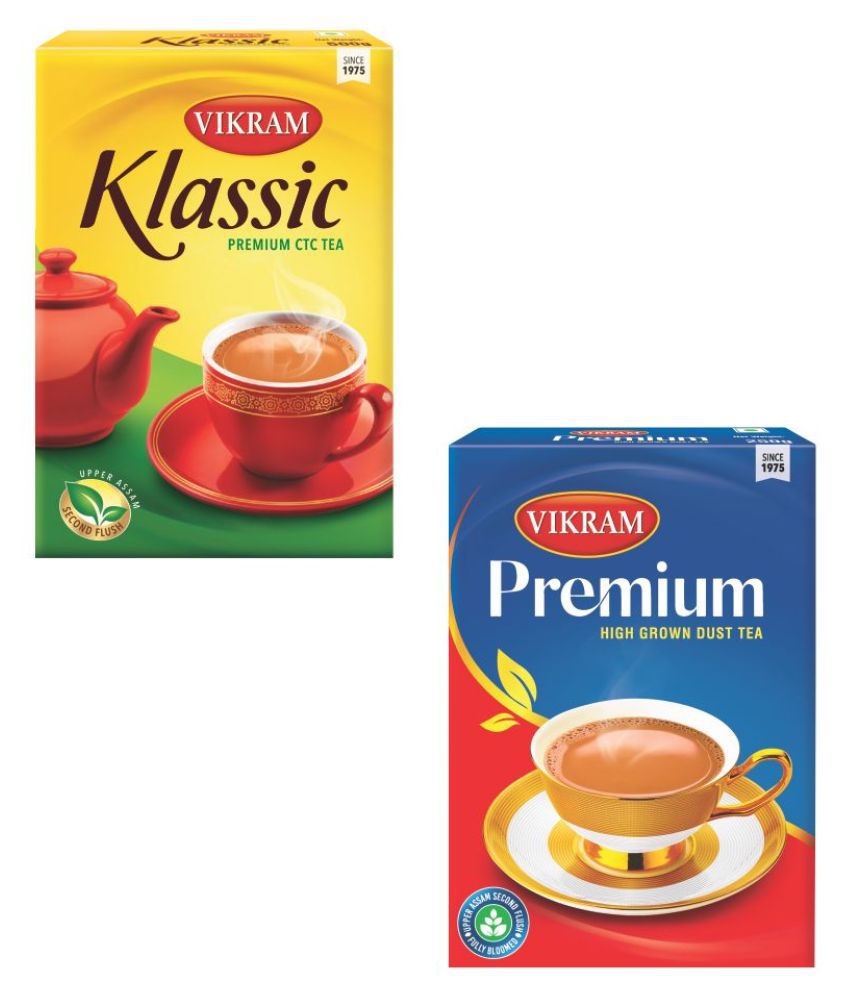     			Vikram Klassic Tea 500 Gm Assam Tea Powder  +Premium Dust 250 gm Pack of 2