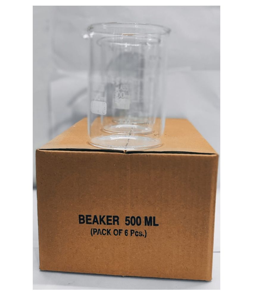 Borosilicate Glass Beakers 500ml (pack of 6 pcs box) Buy Online at Best Price in India Snapdeal