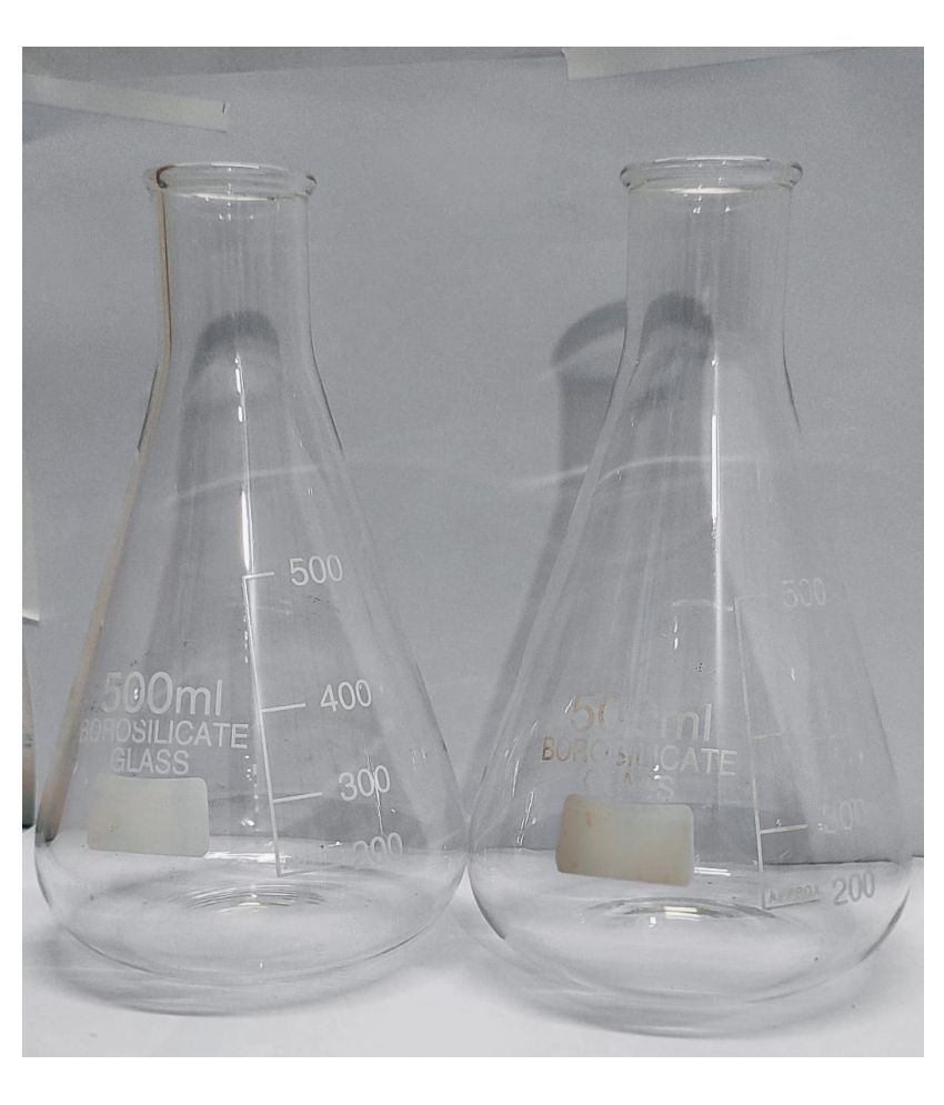     			Borosilicate Glass Narrow Mouth Conical Flask 500ml (pack of 2pcs )