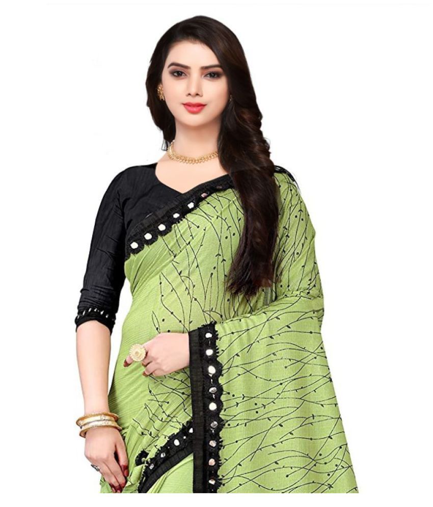 contrast blouse for pista green saree