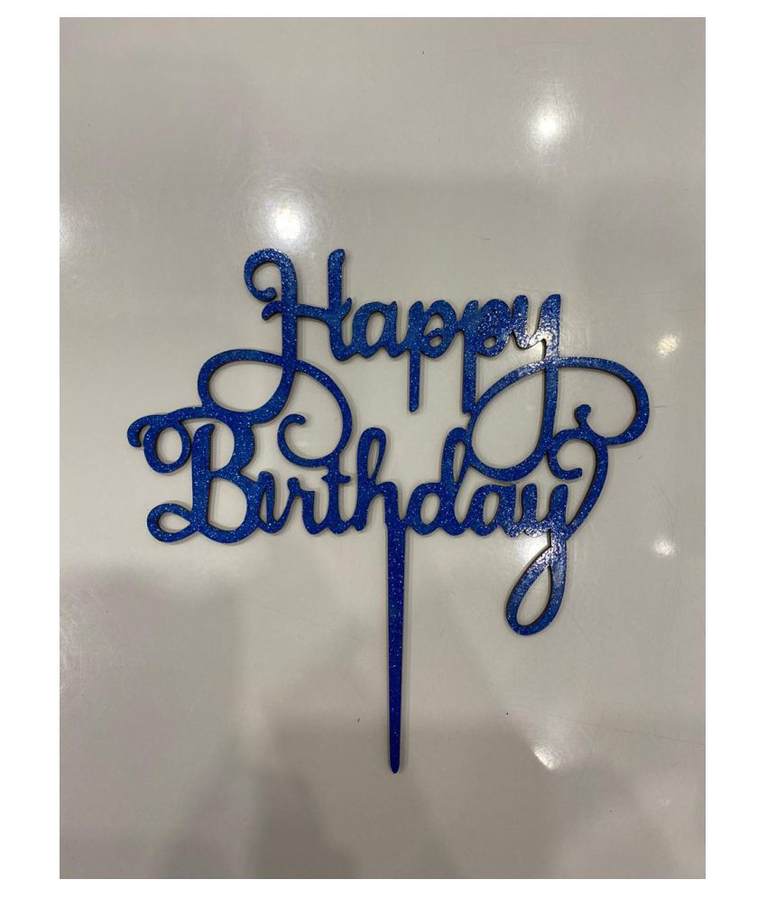 Laser Cut Studio Cake Toppers (Blue, Happy Birthday) - Buy Laser Cut Studio  Cake Toppers (Blue, Happy Birthday) Online at Low Price - Snapdeal
