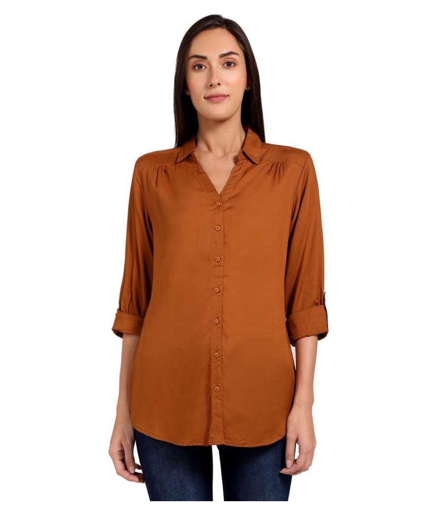 Buy Recap Khaki Cotton Shirt Online at Best Prices in India - Snapdeal