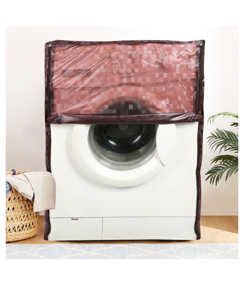     			E-Retailer Single PVC Brown Washing Machine Cover for Universal 7 kg Front Load