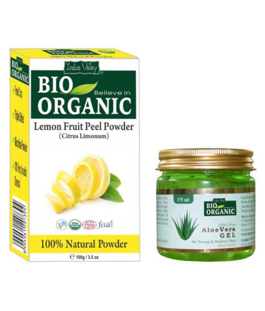     			Indus Valley Non-toxic Aloe vera Gel and Lemon Peel Powder Combo Pack