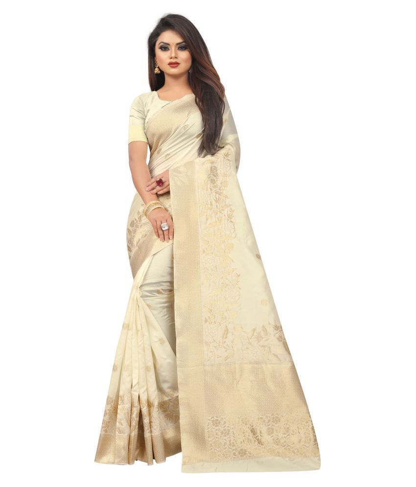 white gown with banarasi dupatta