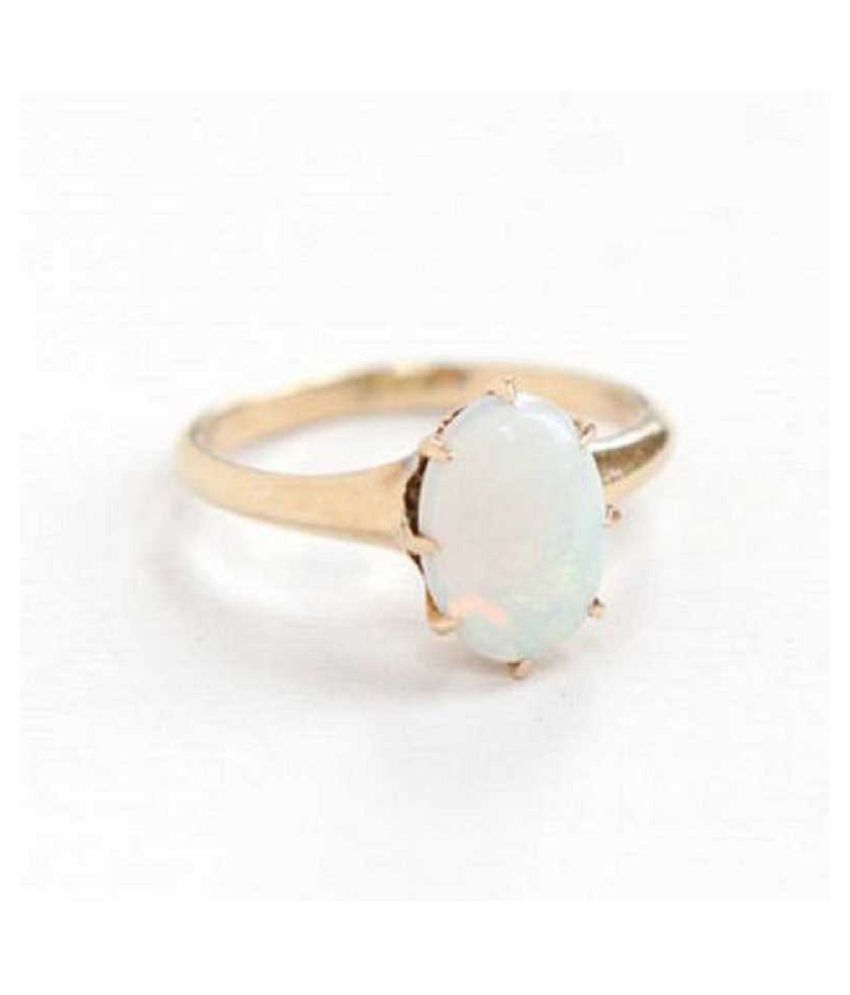 OPAL Astrological Stone 7.25 Ratti Certified Gold Plated Ring by Ratan ...