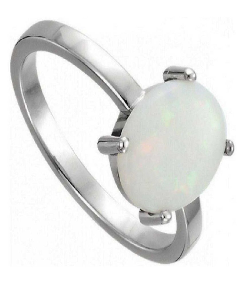 OPAL Ring 7.25 Ratti Original Silver OPAL Stone by Ratan Bazaar: Buy ...