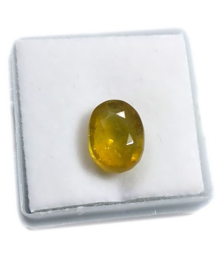 Yellow Sapphire 5.25 Ratti Pukhraj Stone: Buy Yellow Sapphire 5.25 ...