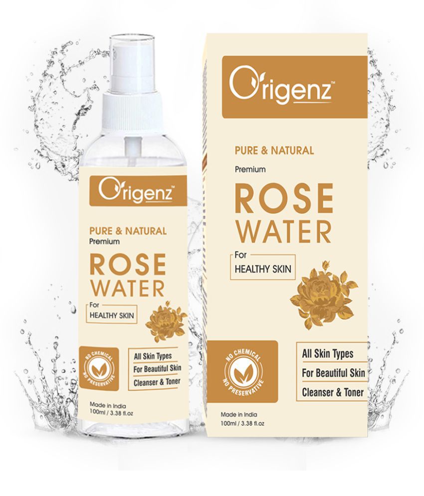 Origenz Premium Rose Water/Skin Toner/Gulab Jal Skin Freshener 100 mL
