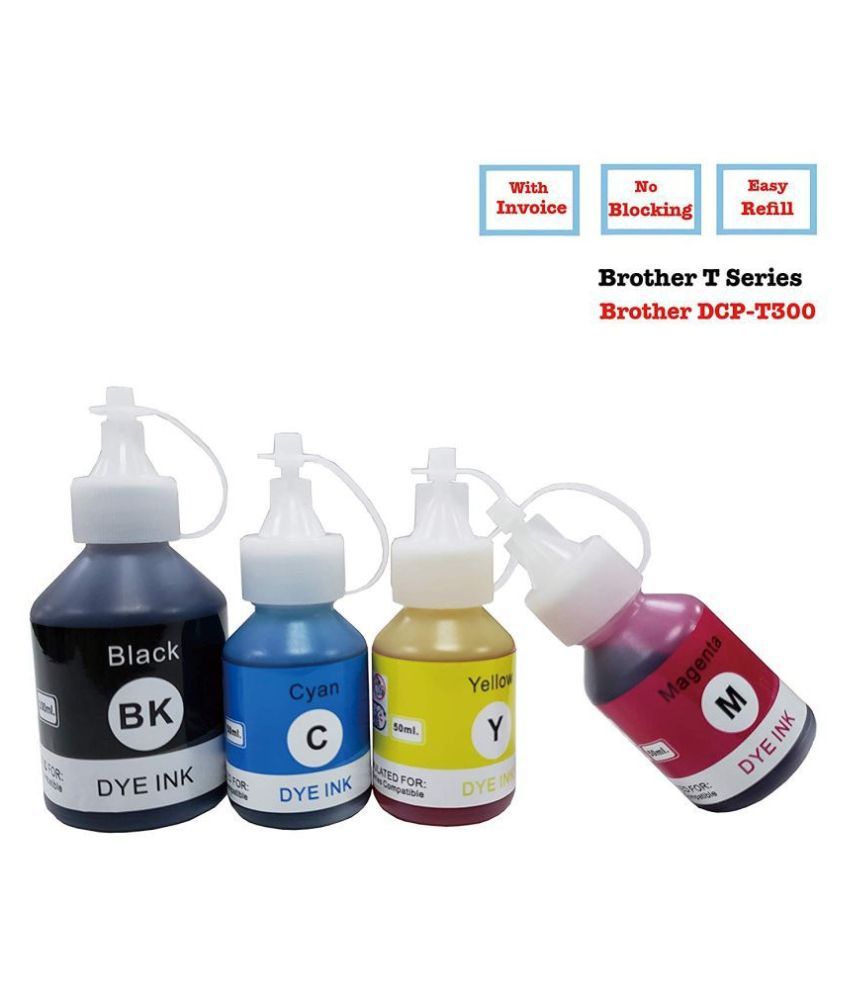 JIMIGO FOR BROTHER DCP-T710 Multicolor Pack of 4 Ink bottle for REFILL INK brother DCP T300 ,DCP ...
