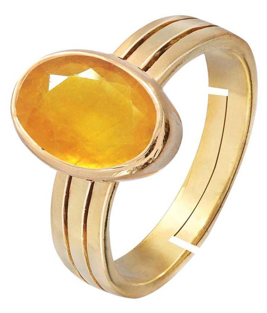 RS JEWELLERS Gemstones 5.40 Ratti Natural Certified Yellow ...