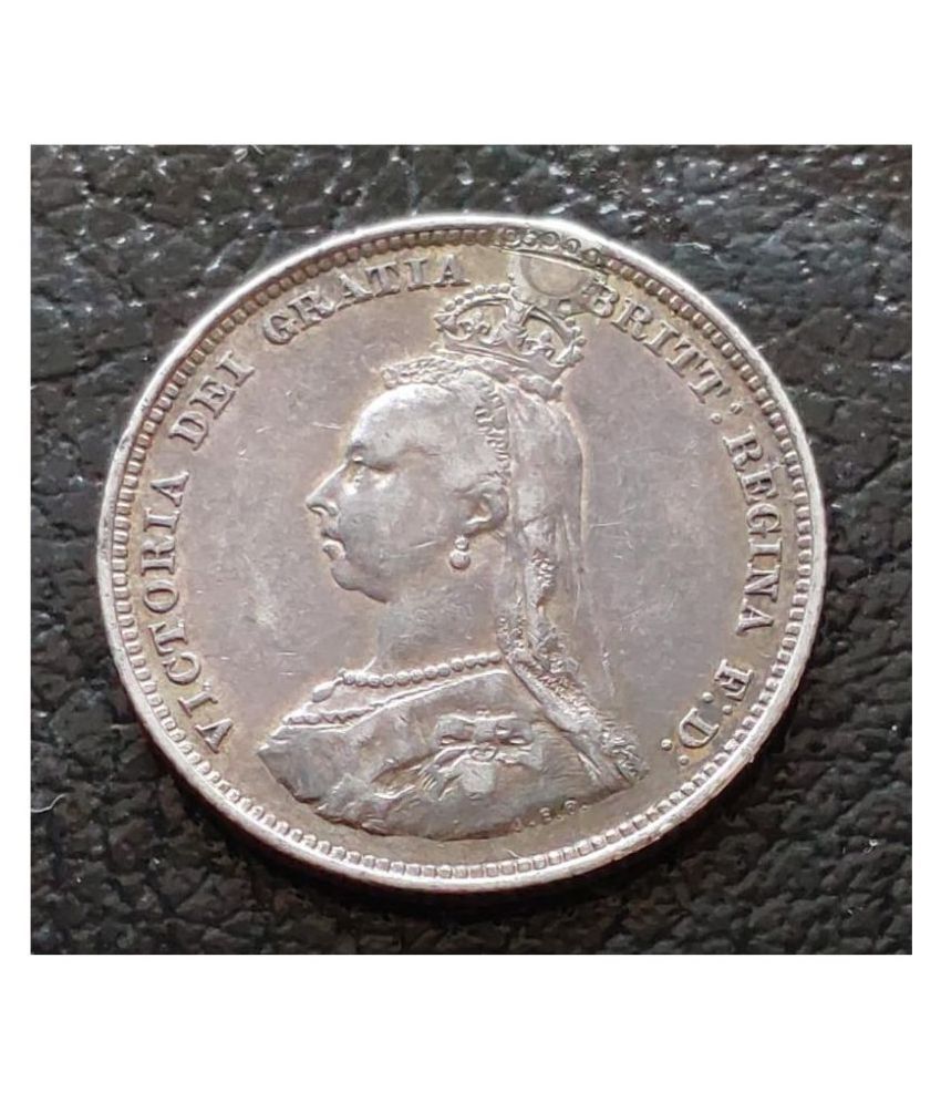 1887 ONE SHILLING SILVER VERY RARE COIN OF United Kingdom Of Great ...