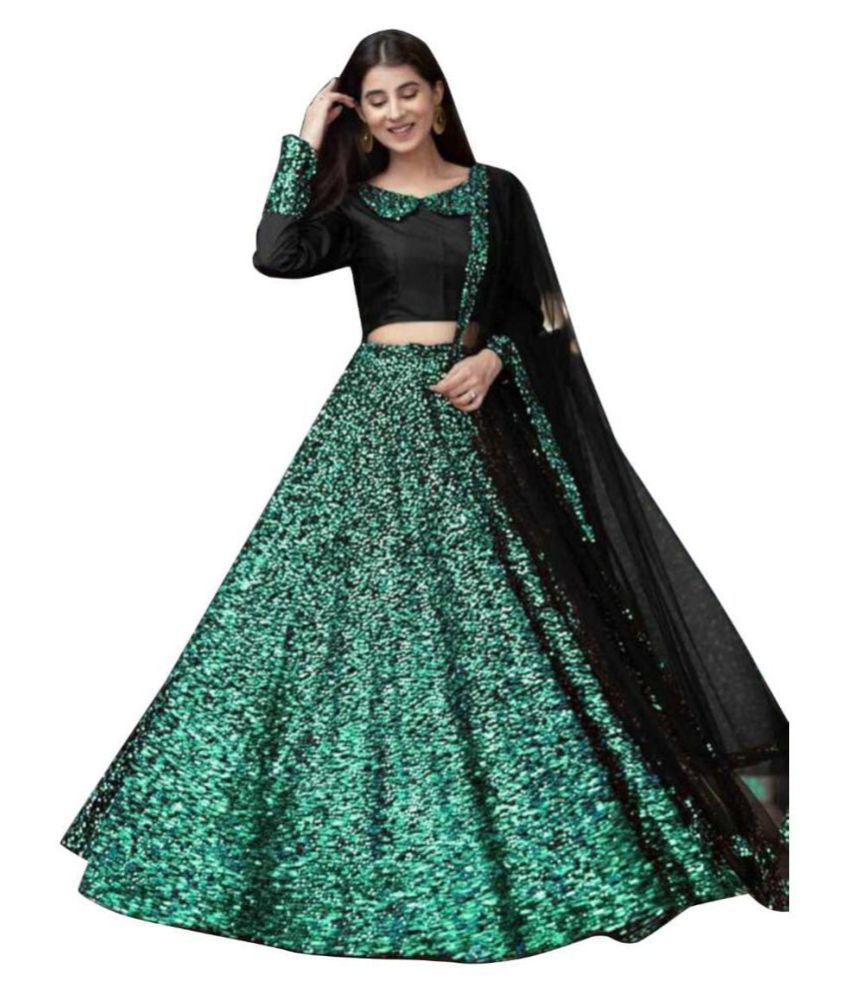 chaniya choli in green colour