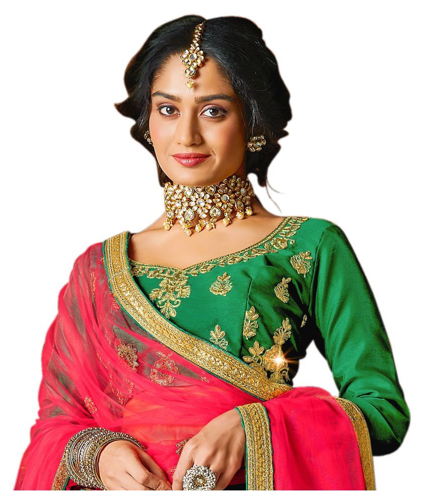 chaniya choli in green colour