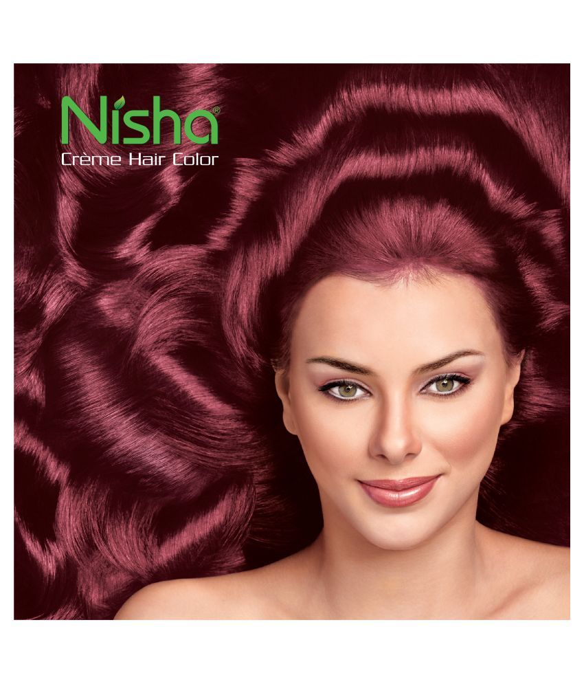 Nisha Cream Hair Color Long Lasting Permanent Hair Color Red Cherry