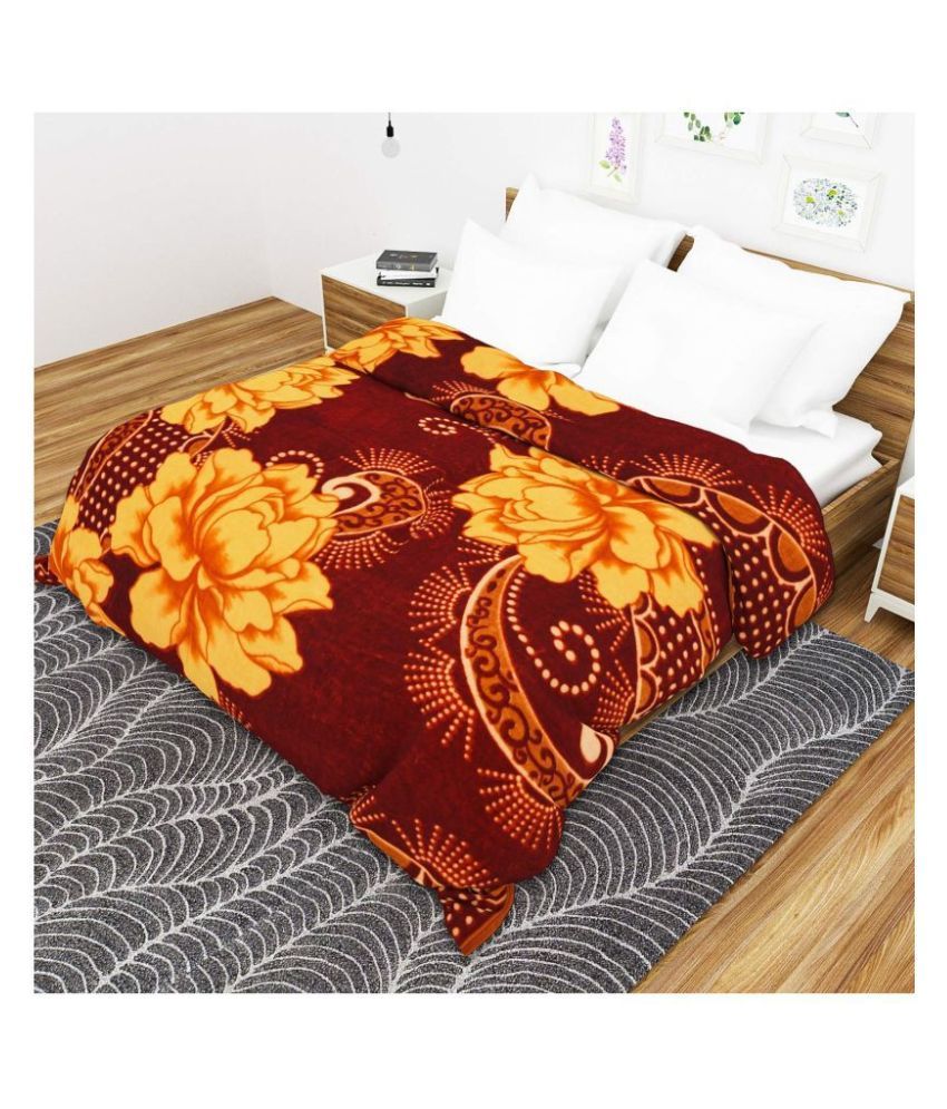 The PinkCity Tribes Queen Wool Floral Blanket Buy The PinkCity Tribes