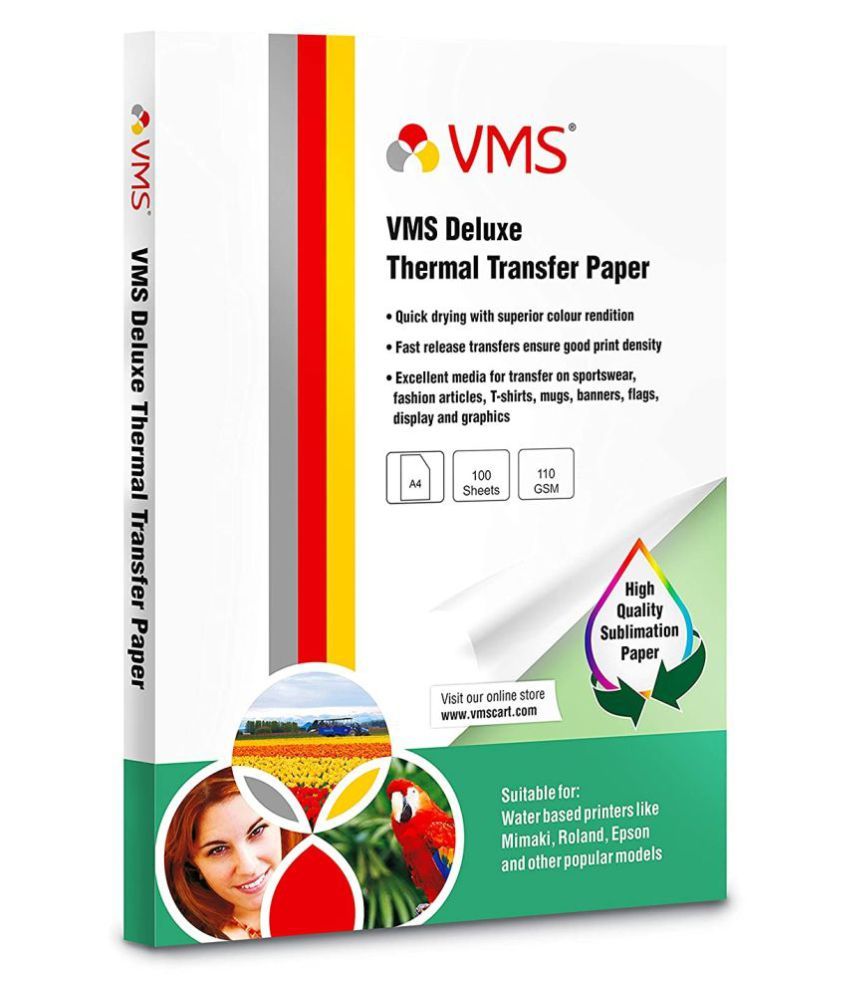 VMS Deluxe Thermal Transfer Paper A4 110 GSM (2 x 100 Sheets) Buy