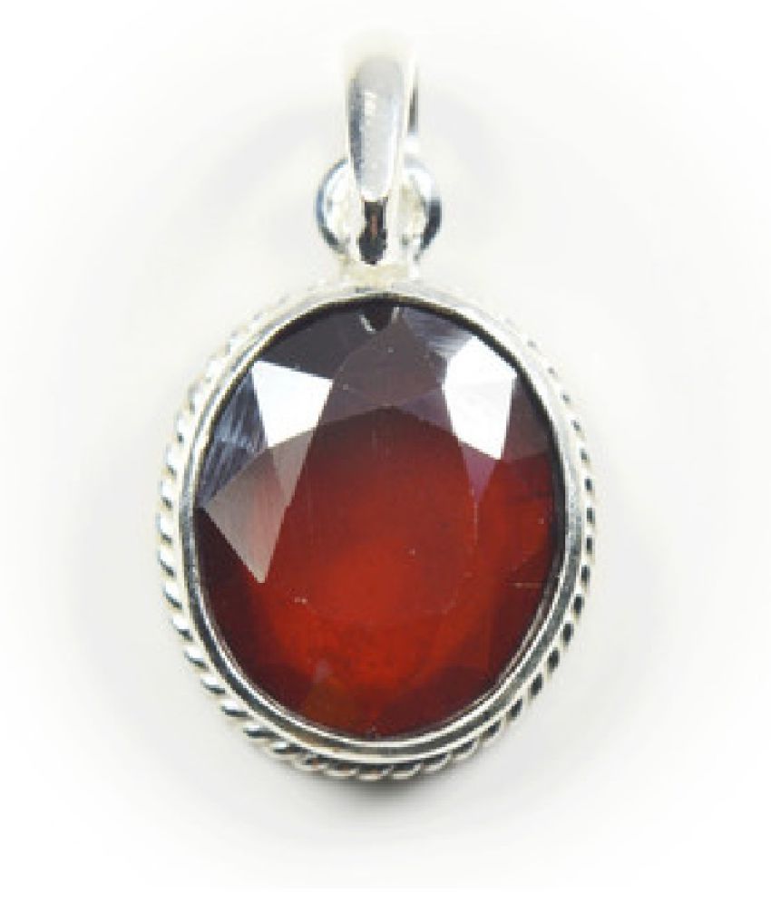 9.5 carat only Hessonite (Gomed) Pendant with Natural & Lab Certified ...