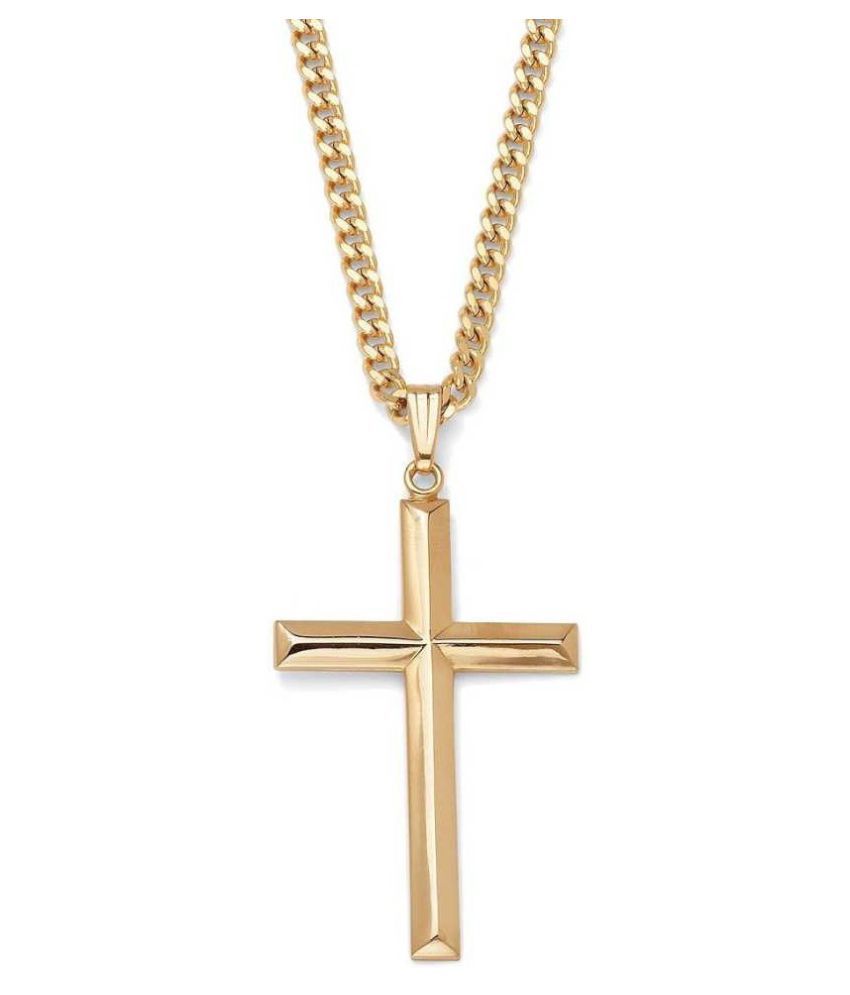 KUNDLI GEMS-Original Gold Plated jesus cross Pendant Without Chain: Buy ...