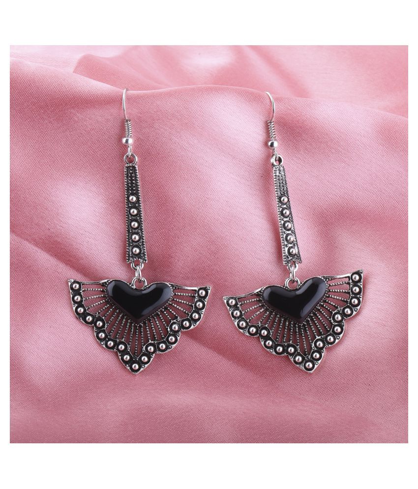     			SILVER SHINE  Alluring Silver Fish Hook Earrings for Women