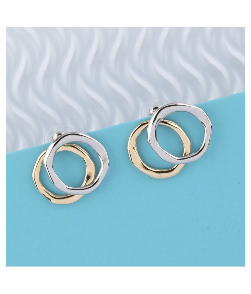     			SILVER SHINE  Attractive Stylish Stud Bali Shape  Earring For Girl Women