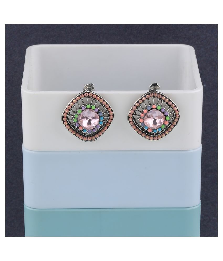     			SILVER SHINE  Fancy Party Wear Multi Colour Stud Earring For Women Girl