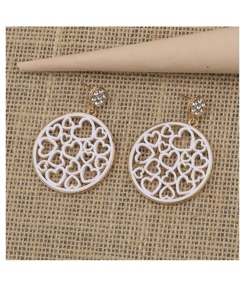     			SILVER SHINE  Gold White Plated Stylish Fancy Look Earring For Women Girl