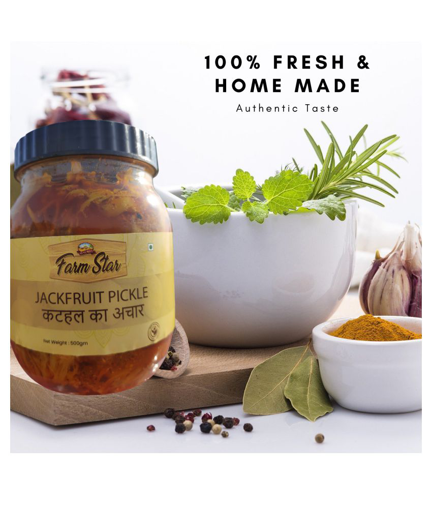Farm Star JACKFRUIT (Kathal ka Achar) 100% Authentic Taste Pickle 500 g