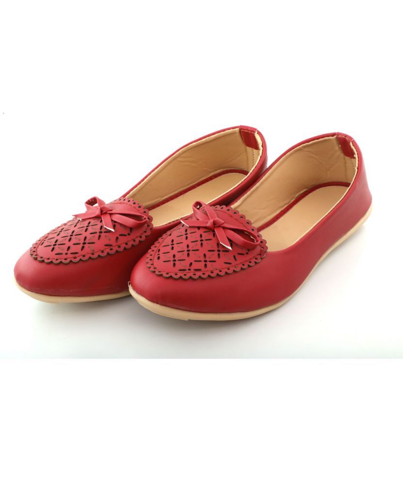     			Raj - Red Women's Formal Ballerinas