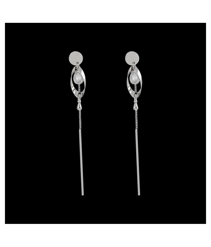     			SILVER SHINE  Graceful Silver Party Wear Fancy Dangler Stick For Girls And Women