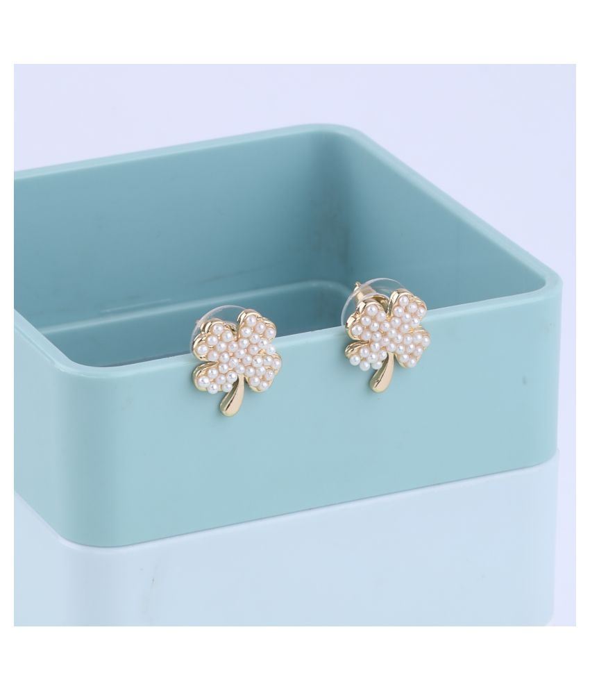     			SILVER SHINE  Party Wear Designer Flower Shape Stud Earring For Women Girl