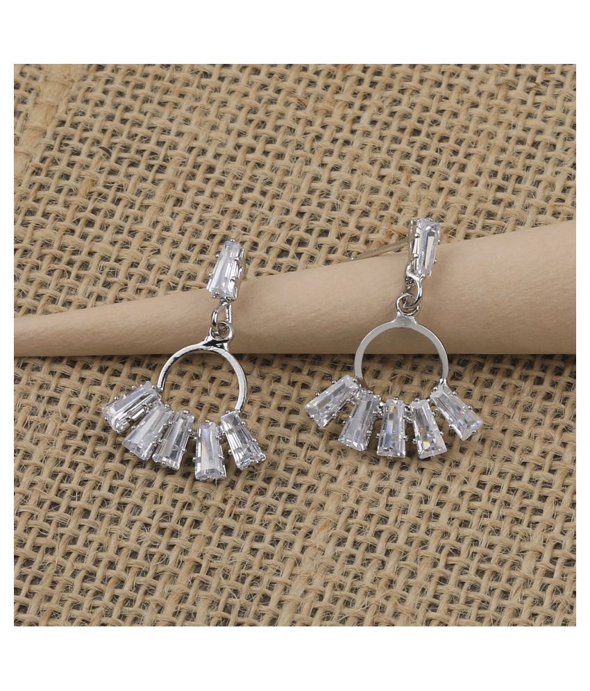     			SILVER SHINE  Silver Plated Delicated Stylish Stud Earring For Women Girl