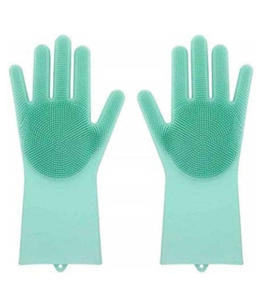     			Cleaning Gloves Dish Washing Gloves Rubber Universal Size Cleaning Glove 1 Pair