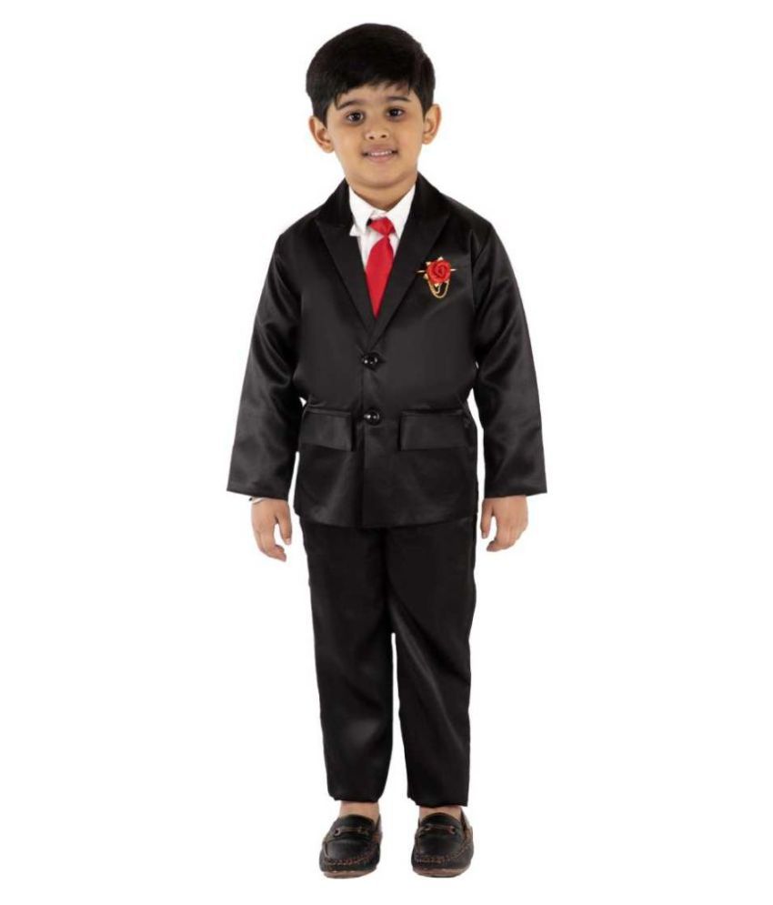     			Fourfolds Ethnic Wear 3 Piece Suit Set with , Tie, Shirt, Trousers and Waistcoat for Kids and Boys_FC051