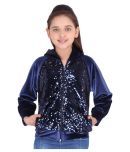 Cutecumber Single Girls Polyester Sweatshirt ( Blue )