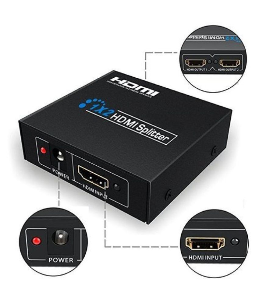 1x2 HDMI Splitter 2 Ports, HDMI Splitter 1 in 2 Out, Supports 3D 4K x ...