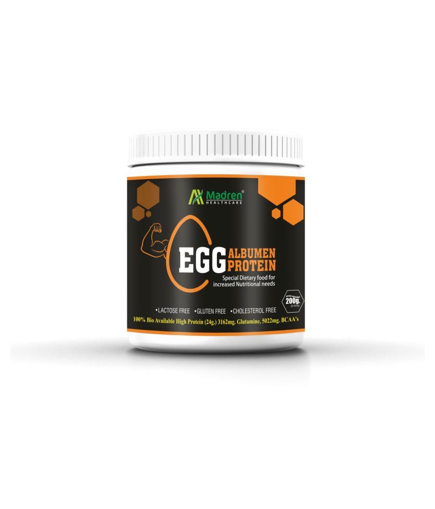 Madren Healthcare Egg Albumen Protein 200 gm Buy Madren Healthcare Egg