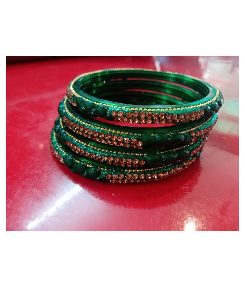 RK Green Color Bangles (Kada) Jewellery for Girls/Women: Buy RK Green ...