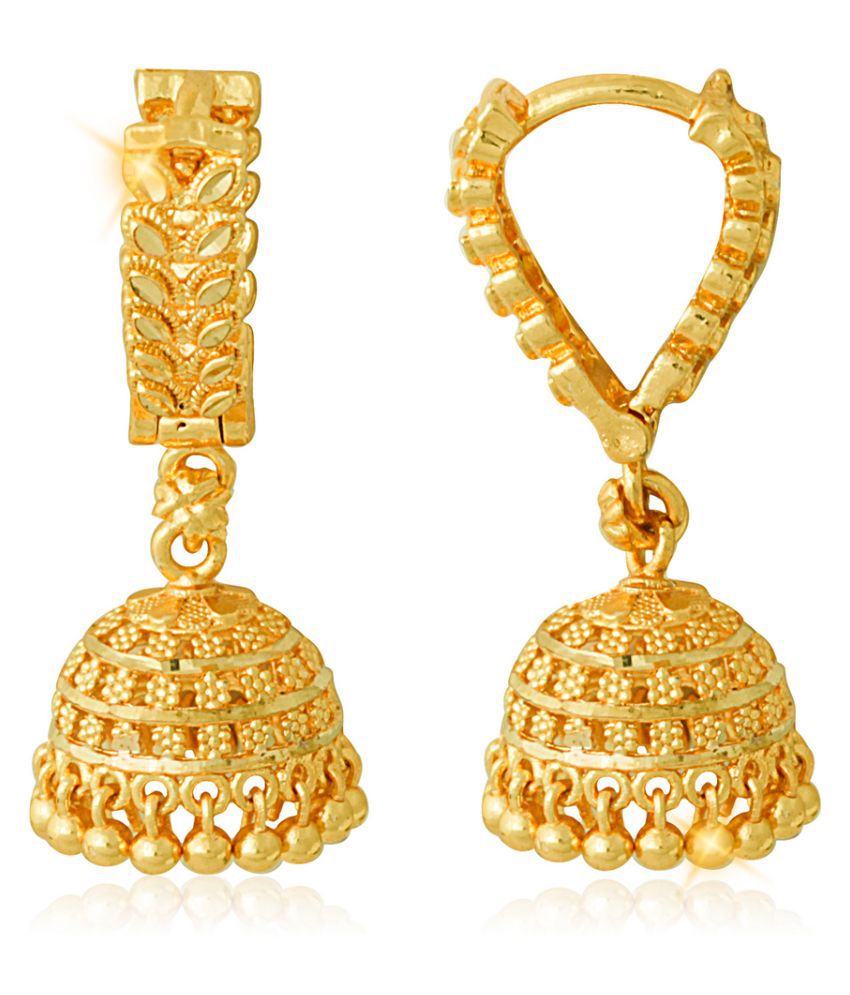 Vighnaharta Traditional wear Gold Plated alloy Jhumka Bali Earring for Women and Girls ( Pack of- 1 Pair jhumka Bali Earring) - Buy Vighnaharta Traditional wear Gold Plated alloy Jhumka Bali Earring