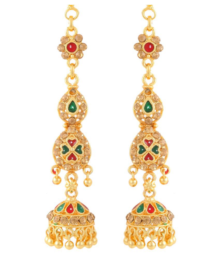     			Vighnaharta Traditional wear Gold Plated alloy Kanchain Earring for Women and Girls ( Pack of 1 pair Kanchain Earring)