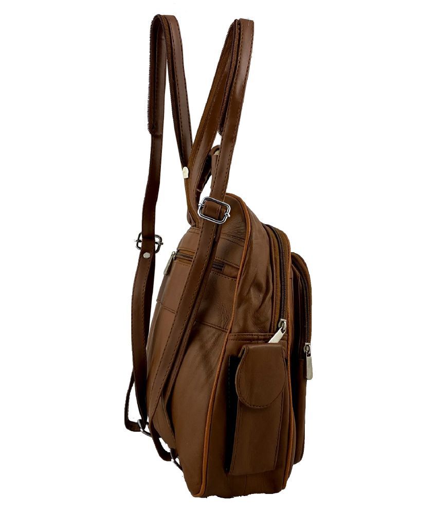 Aspen Leather 5 Ltrs Tan Backpack - Buy Aspen Leather 5 Ltrs Tan ...
