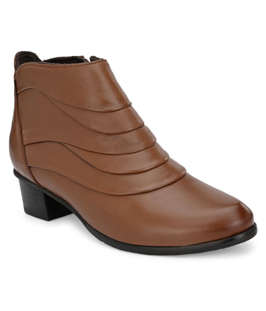 tan ankle bootie