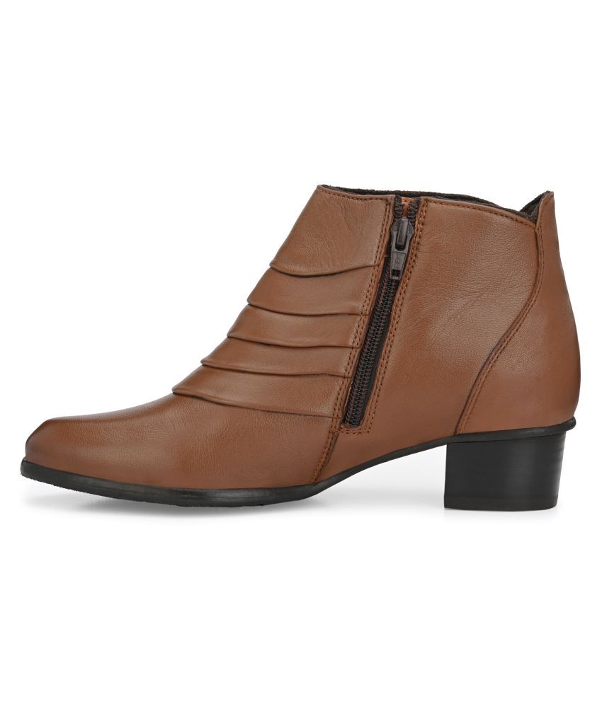 tan ankle bootie