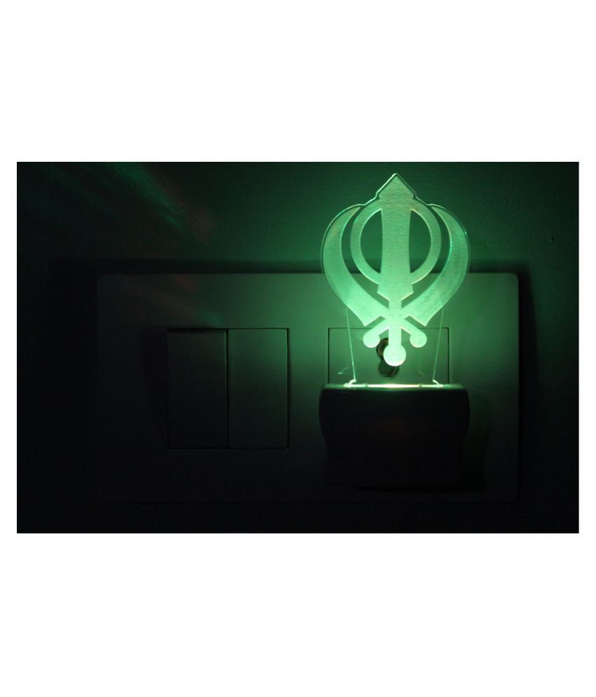     			AFAST Sikhism Symbol Khanda 3D Illusion LED Night Lamp Multi - Pack of 1