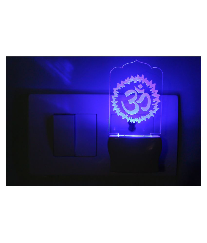     			AFAST Symbol Of Lord Mahdev's OM 3D Illusion LED Night Lamp Multi - Pack of 1