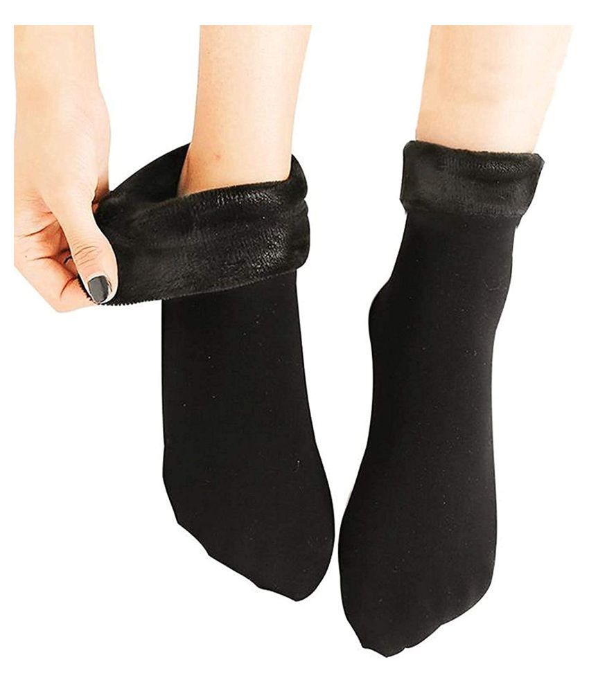     			Penyan™ 2 pair of Winter Fur Socks ( Black or Beige )