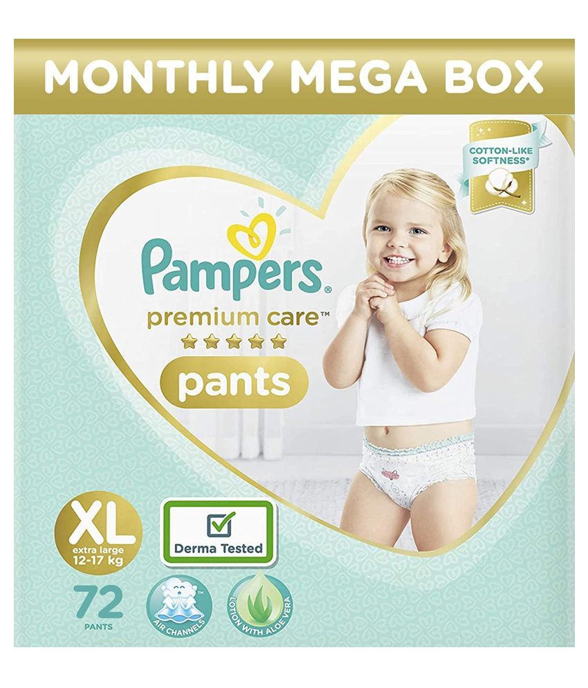 Pampers Premium Care Pants Diapers, XL 72: Buy Pampers ...